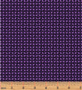 Benartex Pansy Noir Curly Buds Purple | Designer Cotton Fabrics