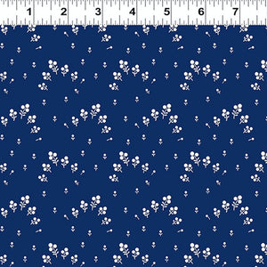 Clothworks - Chelsea - Floral Spray Light Navy