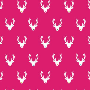 Fat Quarter - Joyeux - Reindeer Pink