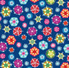 Joyeux - Snowflakes Dark Blue Yardage