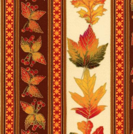 Autumn Leaves Metallic Yardage