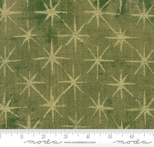 Grunge Seeing Stars Metallic - Vert Yardage