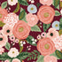 English Garden - Garden Party - Juliet Rose Burgundy Canvas