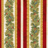 Winter's Grandeur 8 - Holiday Gold Metallic Pine Branch Stripes by Robert Kaufman